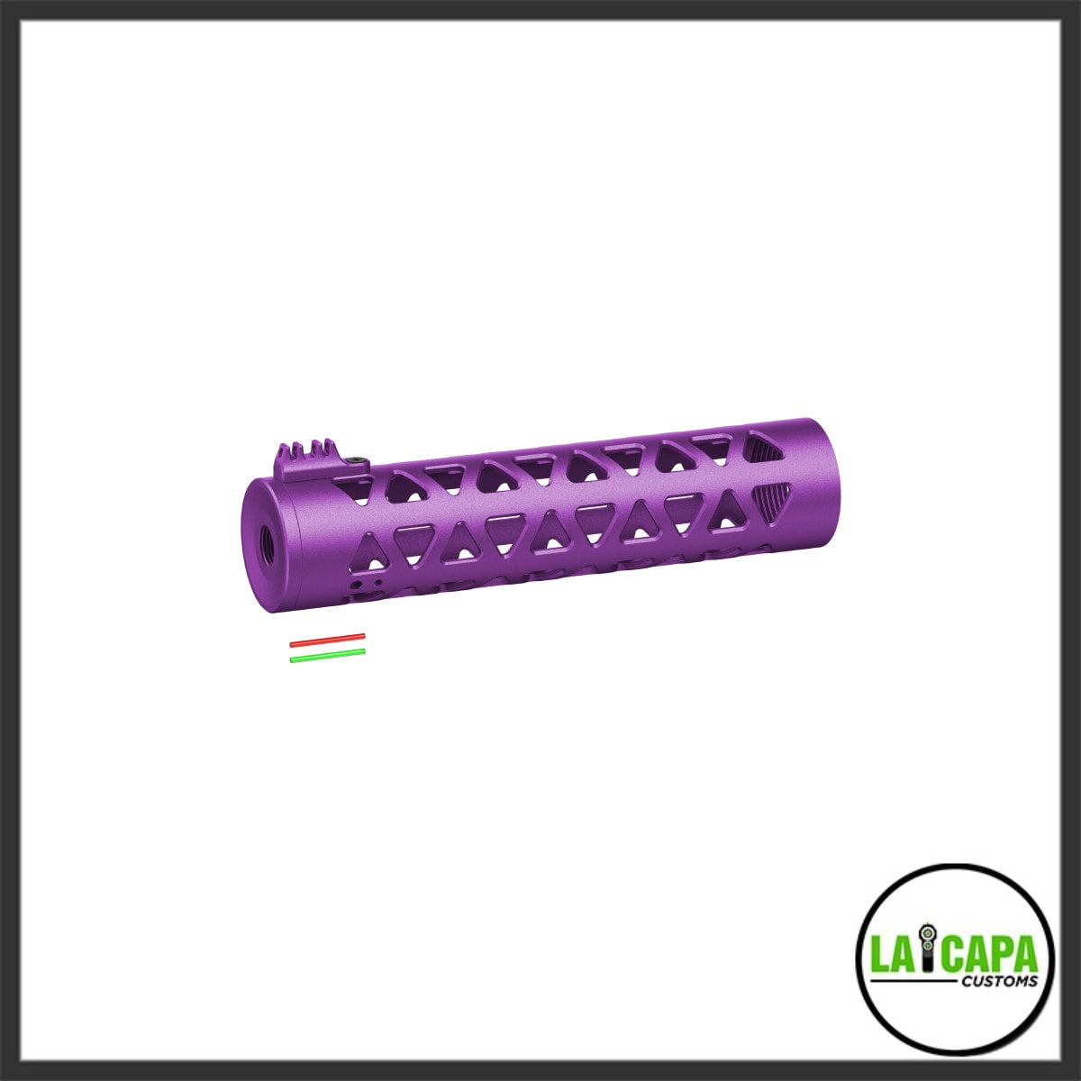 LA Innovations "Prism" 185mm Aluminum Handguard for M4 With Front Sight - purple
