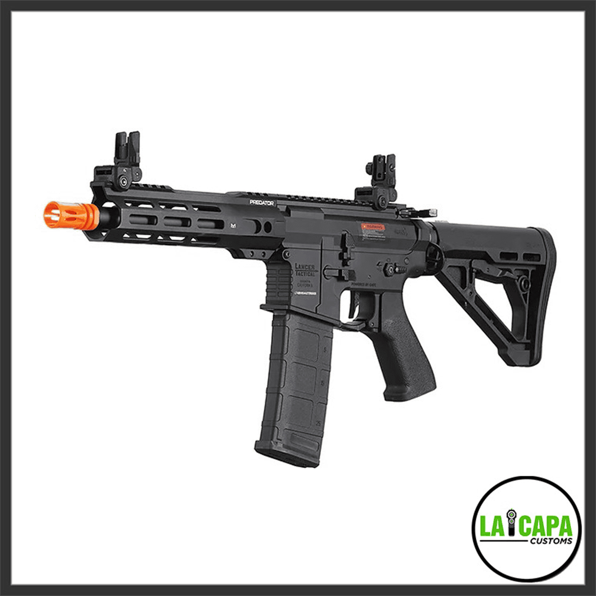 Lancer Tactical Gen 4 Predator 8" CQB AEG w/ Gate Aster II Bluetooth