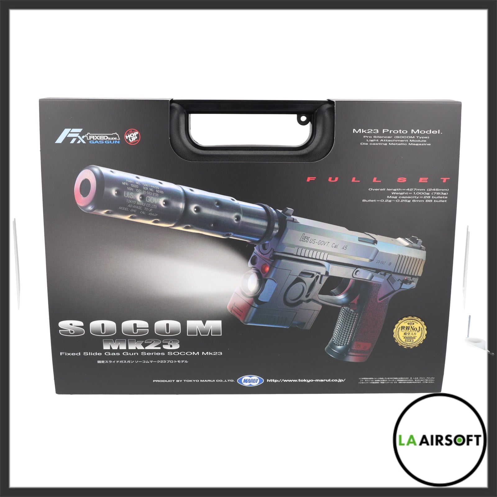 Tokyo Marui SOCOM Mk23 ガスガン 本体 ハードケース付 Tokyo Marui Hi-Capa 4.3 Dual Stainless | GBB Pistol